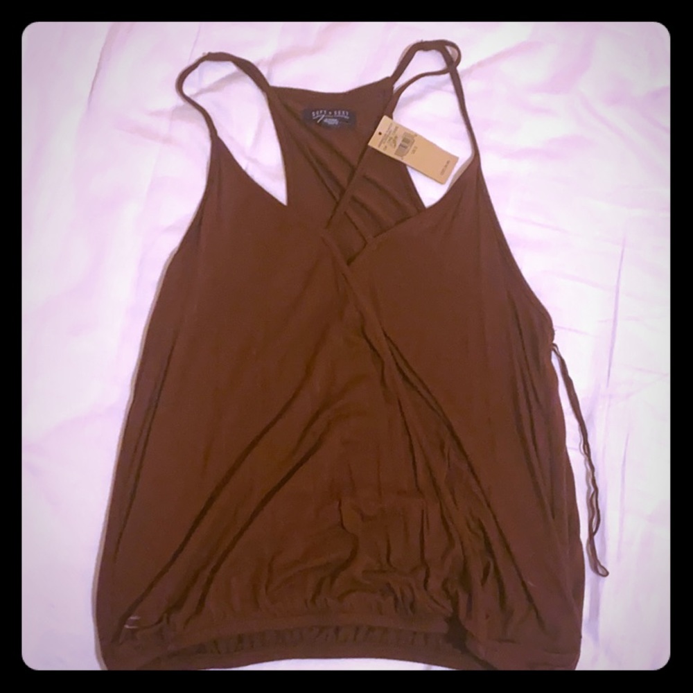 Low Cut Burgundy Top